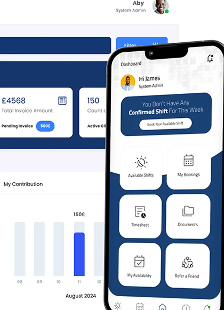 20X worker mobile app — shifts, timesheets, documents