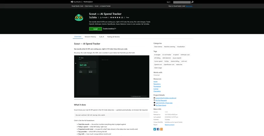 Scout VS Code extension UI
