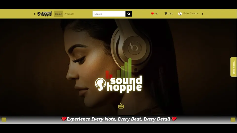 SoundShoppie ecommerce demo — storefront hero