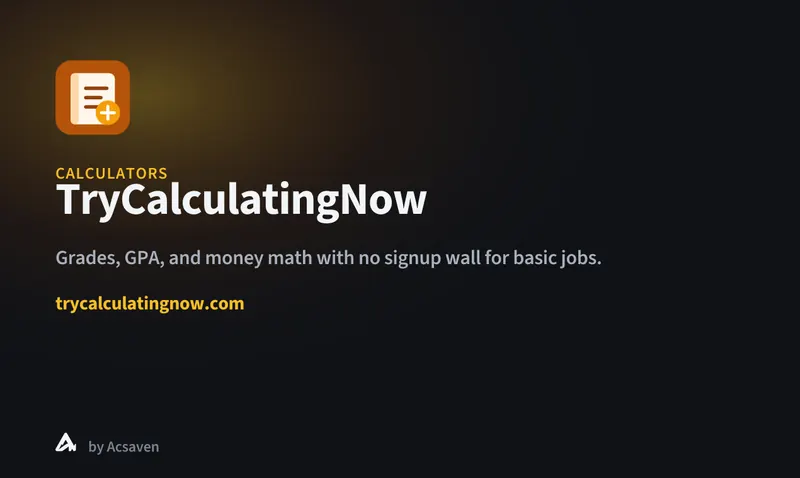TryCalculatingNow product cover